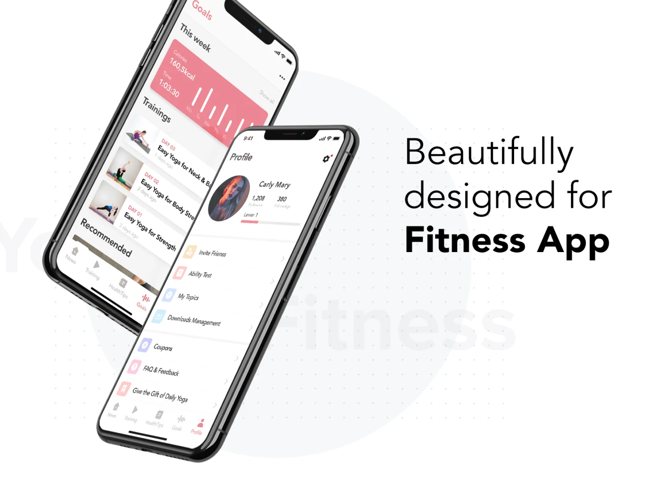 Yoga Fitness Mobile App UI Kit — new 瑜伽健身移动应用程序用户界面套件-新插图5
