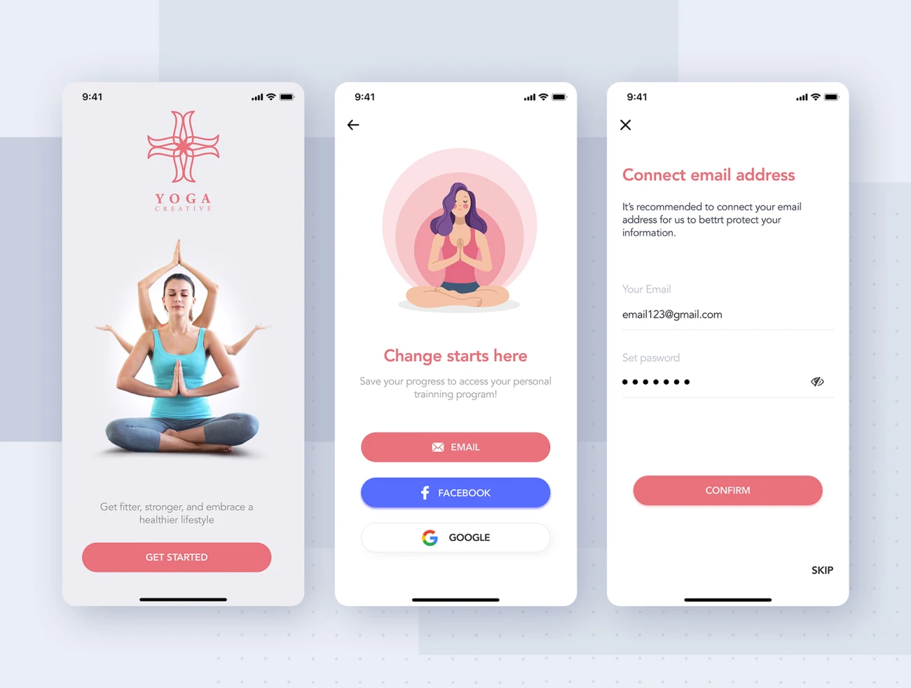 Yoga Fitness Mobile App UI Kit — new 瑜伽健身移动应用程序用户界面套件-新插图11