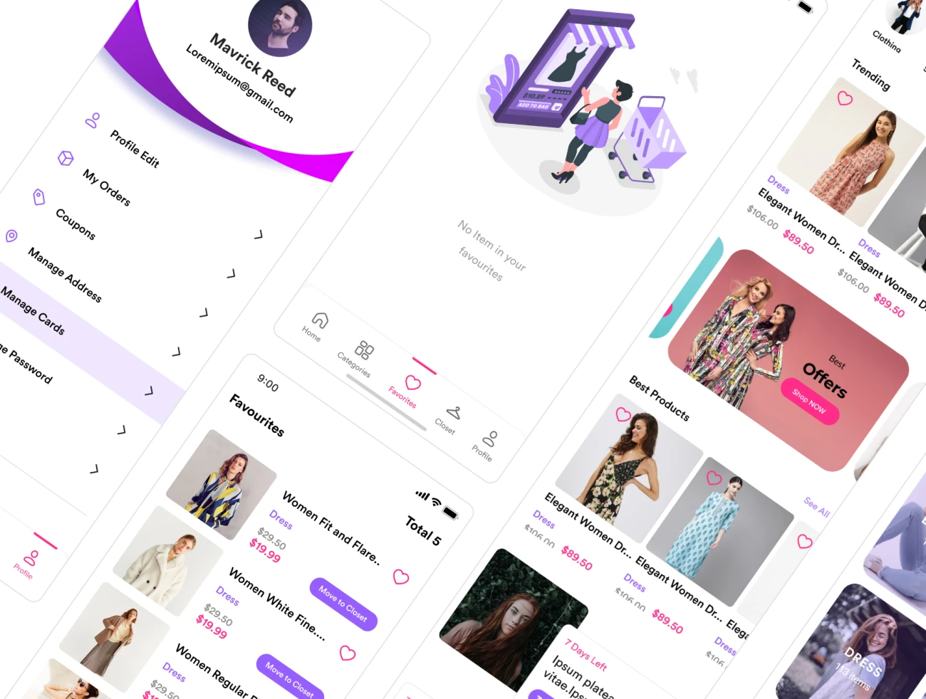 Zaara Fashion ecommerce UI Kit时尚电子商务UI套件插图5