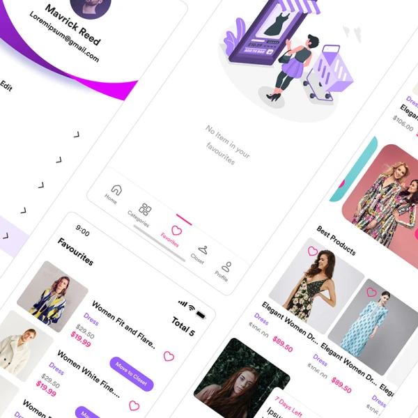 Zaara Fashion ecommerce UI Kit时尚电子商务UI套件