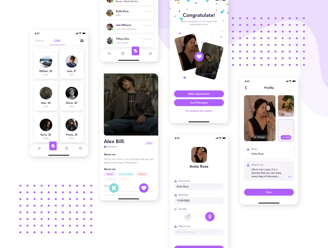 Zinlo – Dating App UI Kit 约会应用程序UI套件插图7