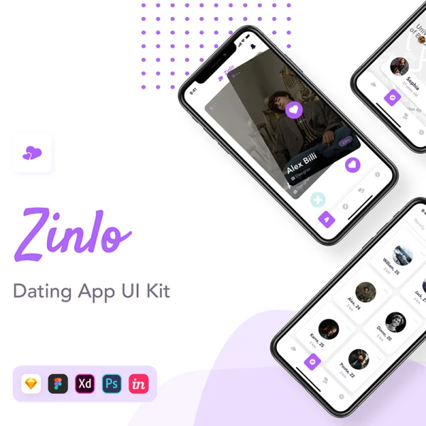 Zinlo - Dating App UI Kit 约会应用程序UI套件