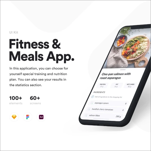 FitMe UI Kit(xd) 健身和饮食UI套件