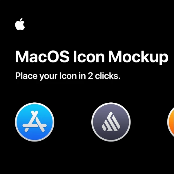 MacOS Template Icon Mockup MacOS 系统GUI界面设计图标模型