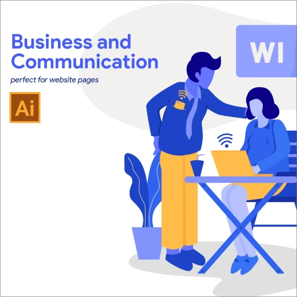 Business and Communication Illustration 商业与通讯插图