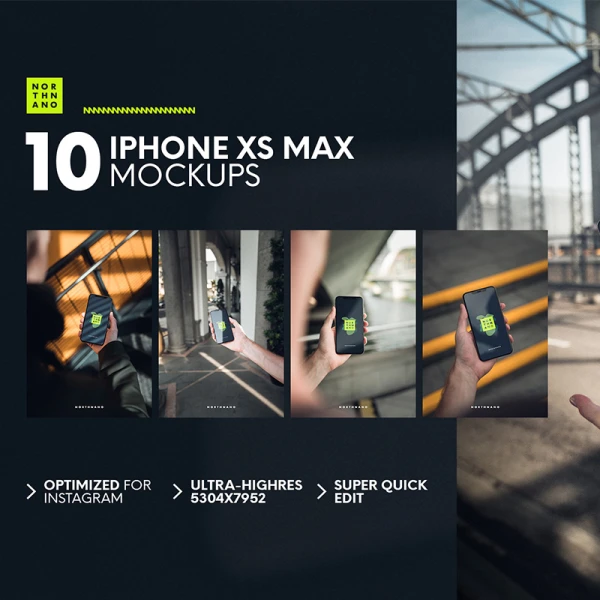 10 iPhone XS MAX Mockups(p1) 10个iPhone XS最大实物模型-p1