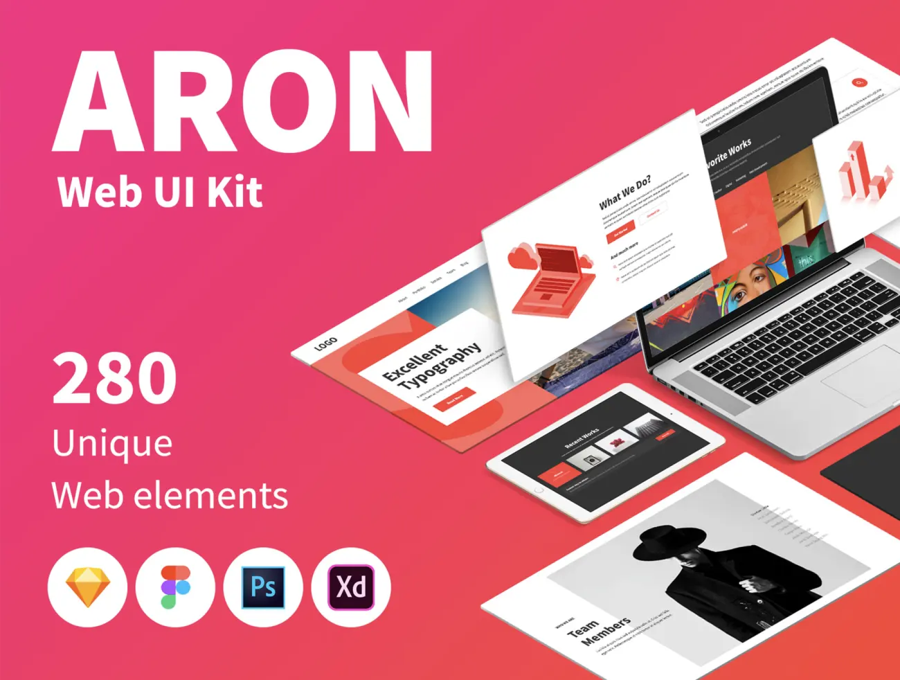 ARON Web UI Kit Web UI套件-UI/UX-到位啦UI