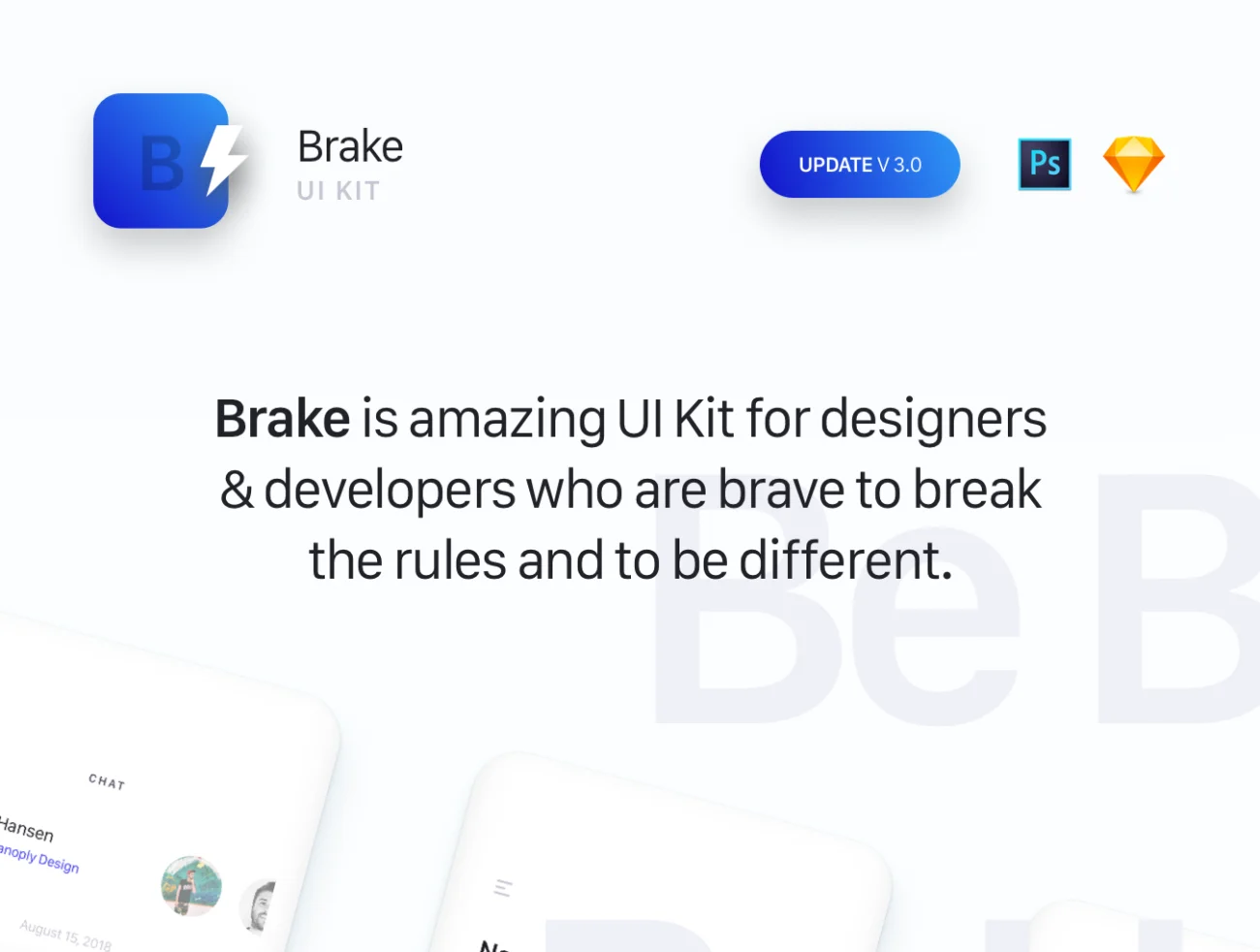 Brake UI Kit(ps) 鞋类电器建筑展示简洁UI套件ps-UI/UX-到位啦UI