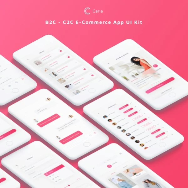 Caria - eCommerce App UI Kit 电子商务app应用用户界面套件