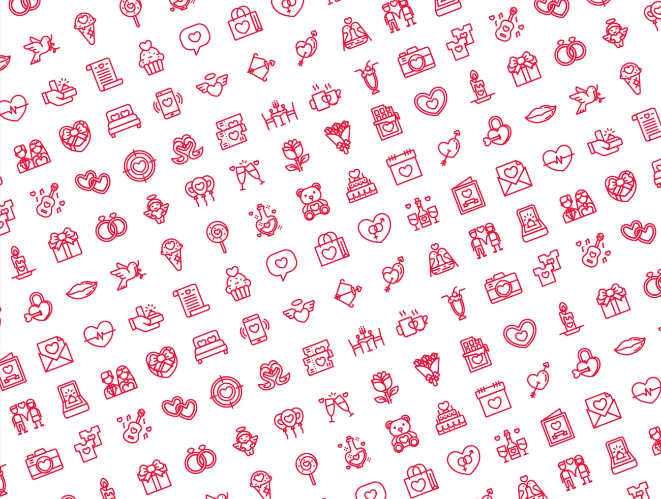 Valentine Icons Set 情人节图标集-3D/图标-到位啦UI