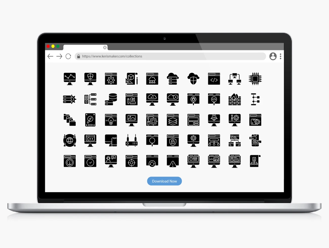 Web Design Development Icons Set 网页设计开发图标集-3D/图标-到位啦UI
