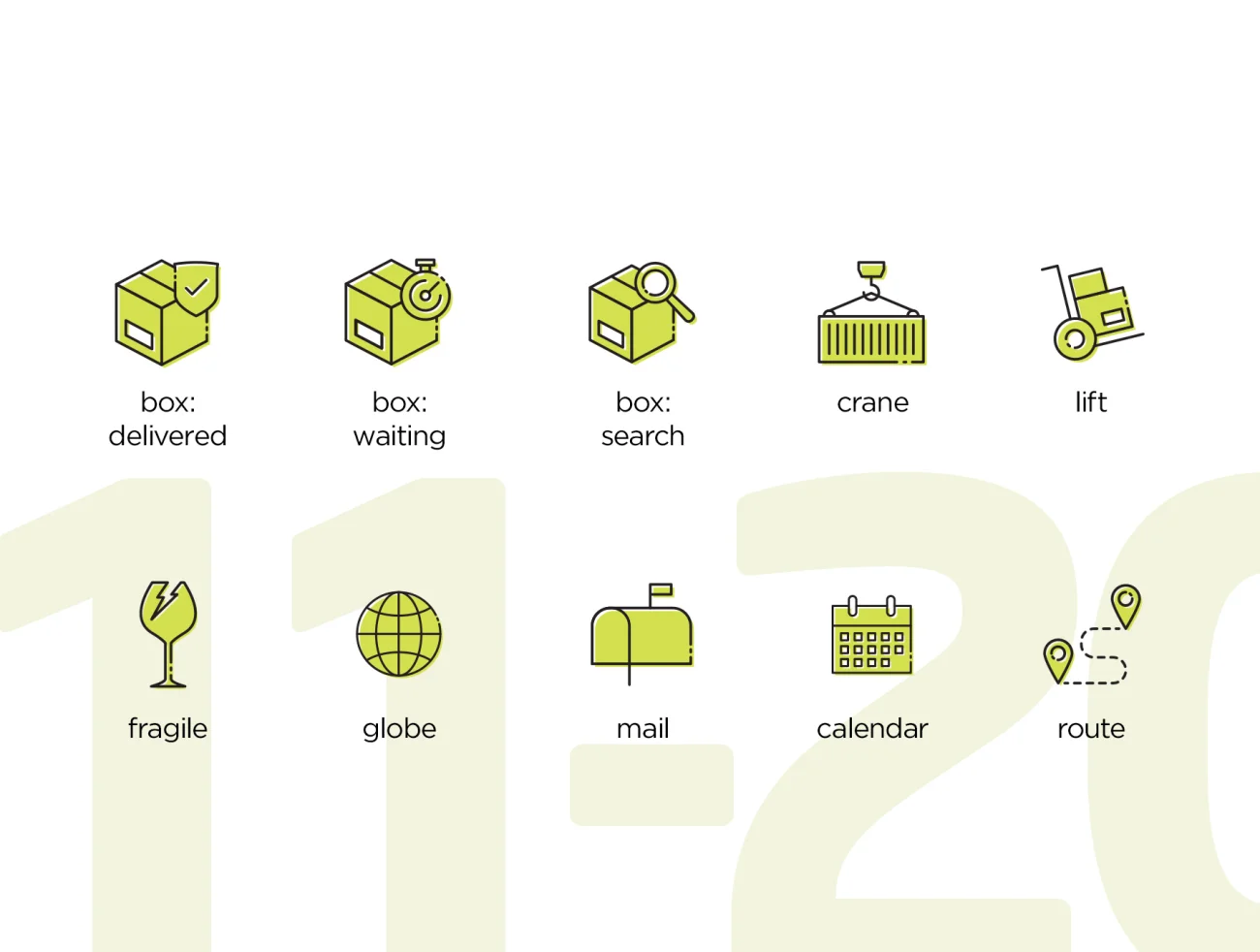 20 Logistics Animated Icons 20个物流动画图标-3D/图标-到位啦UI