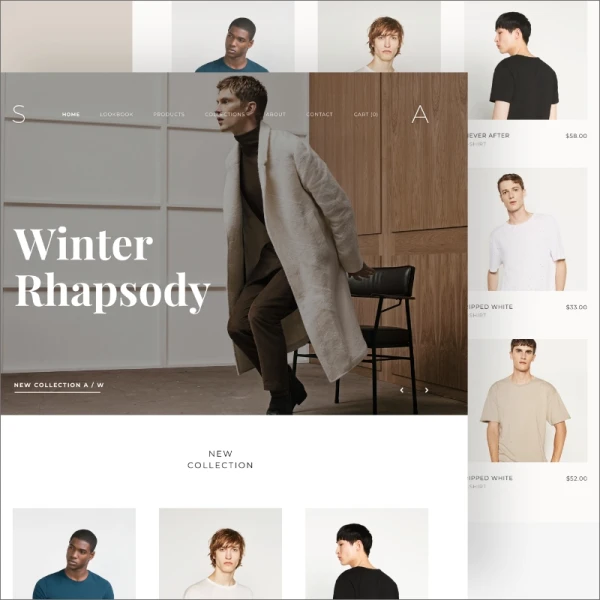 Minimal Fashion Store Template 极简时装网站模板