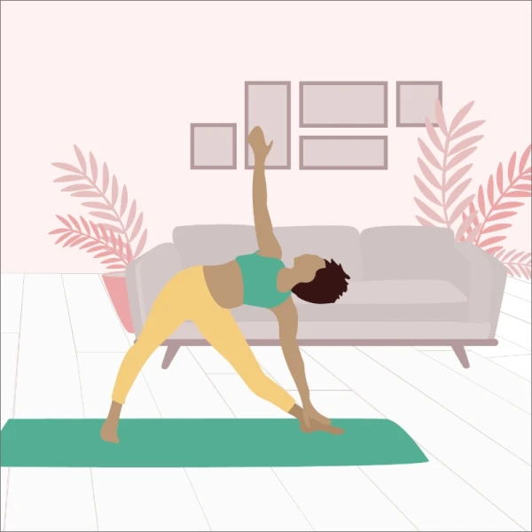 Yoga & Workout Vector Illustrations - 2 Color Styles 瑜伽和健身矢量插图-2种颜色