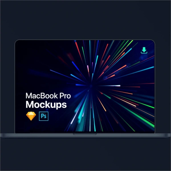 Minimalism MacBook Pro Air Mockup Kit(sketch) 极简型MacBook Pro Air实体模型套件草图