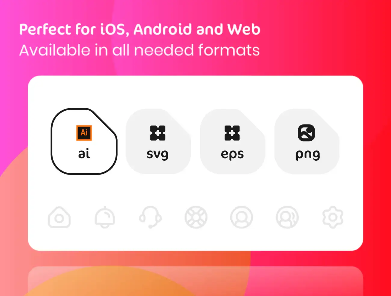 Ndud 100+ Simple Line Essential UI UX Icon Set 100+简单圆角线条阅读文件编辑UX图标集-3D/图标-到位啦UI