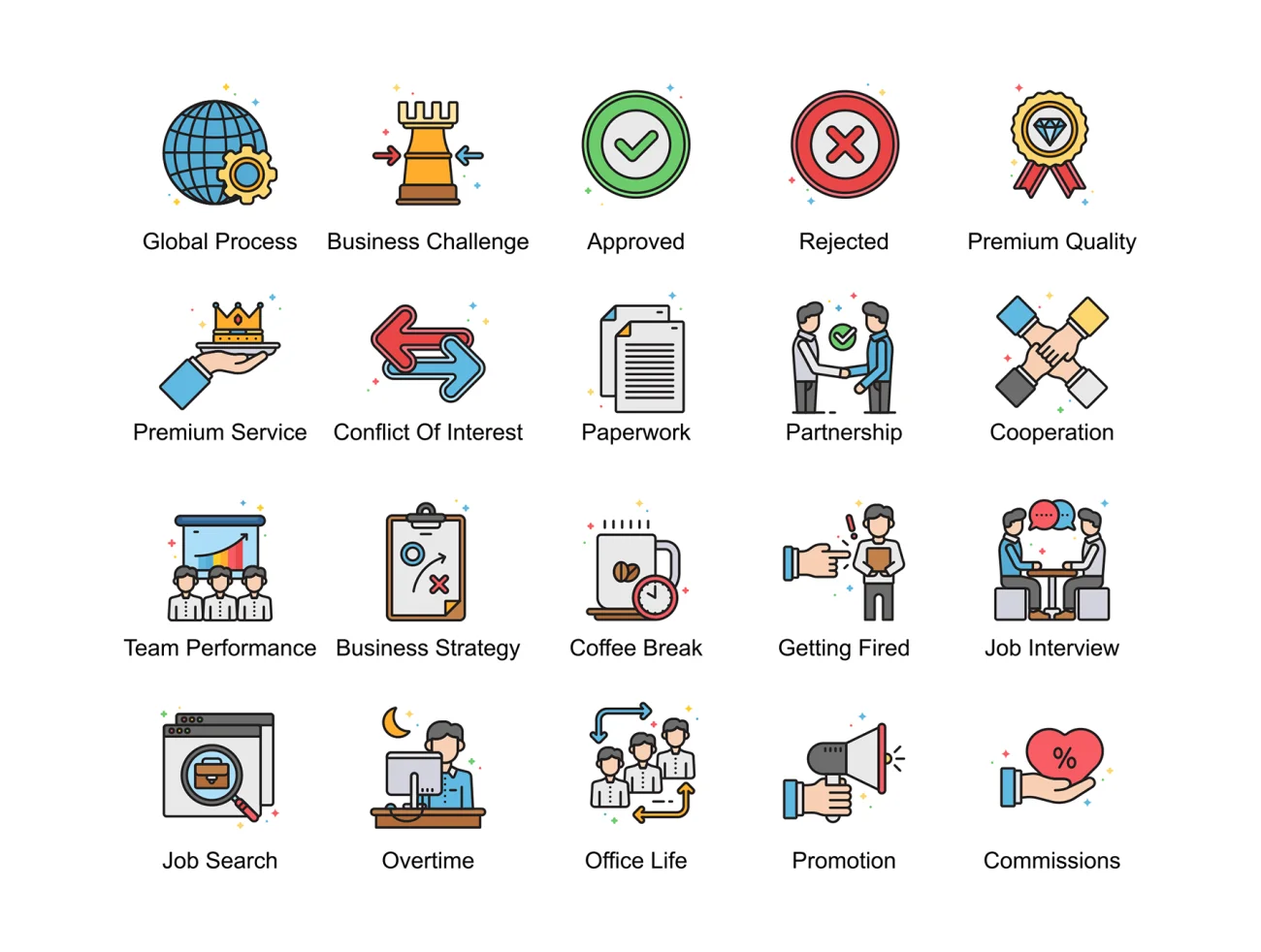 90 Business Icons - Vivid Series 90个商业图标-3D/图标-到位啦UI