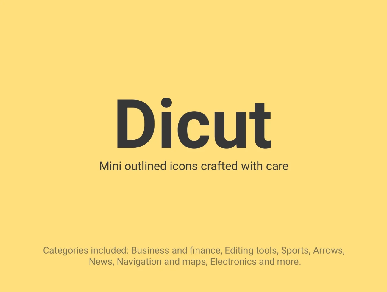 Dicut Outlined Icons 轮廓图标-3D/图标-到位啦UI