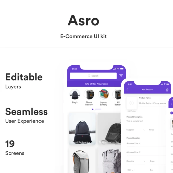 Asro UI kit(psd) UI套件