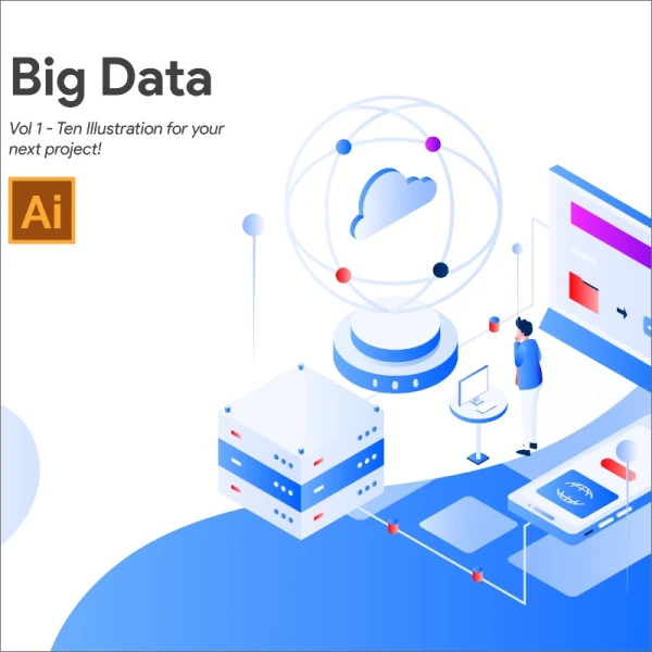 Big Data Illustration Vol 1 大数据插画展示