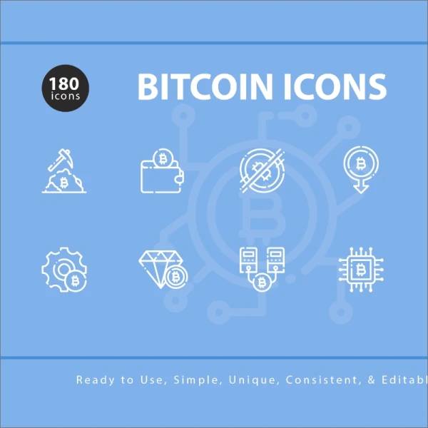 Bitcoin Icons 比特币虚拟电子货币相关图标合集