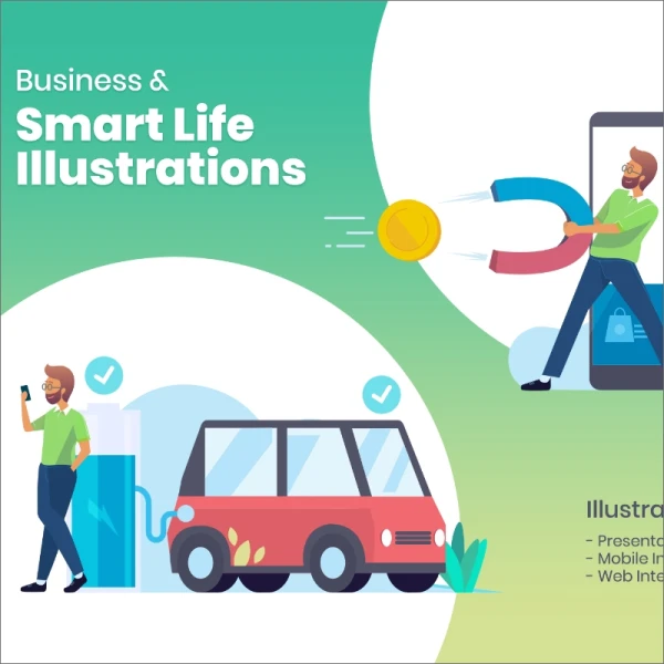Business & Smart Life Illustrations 商业与智能生活插图
