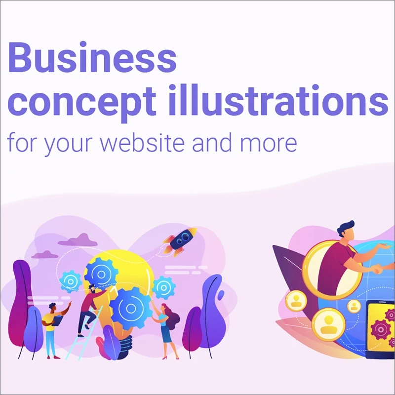 Business concept illustrations vol.2 多彩时尚商业概念图缩略图到位啦UI