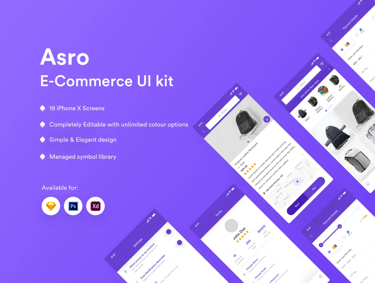 Asro UI kit(sketch) UI套件-UI/UX-到位啦UI
