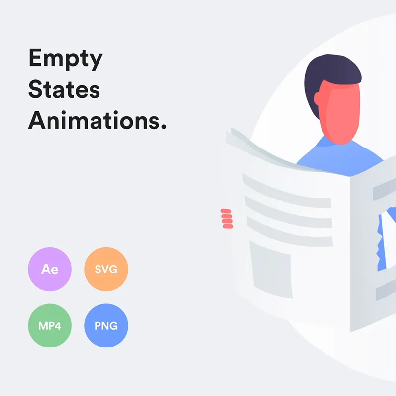 Empty States Animations(source) 空状态动画源缩略图到位啦UI