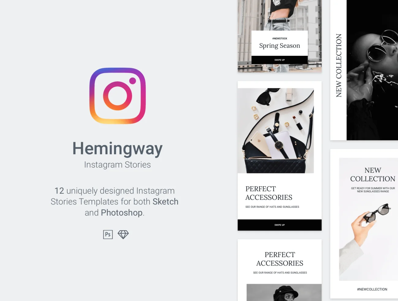Hemingway Instagram Stories Template 海明威Instagram故事模板-UI/UX-到位啦UI