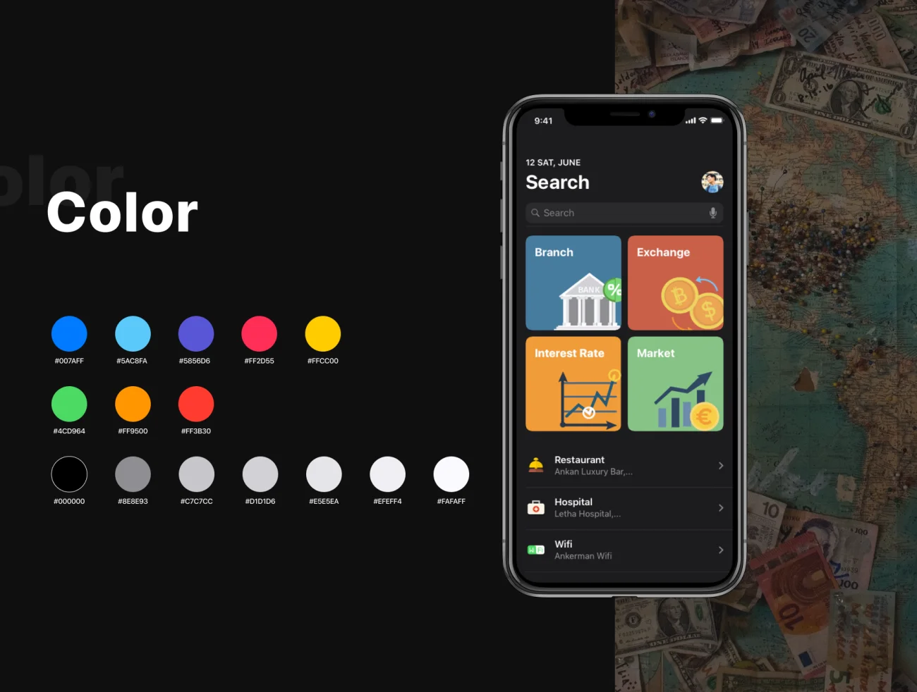Cadeep Finance App UI Kit design for sketch 商业金融app应用UI套件设计-UI/UX-到位啦UI