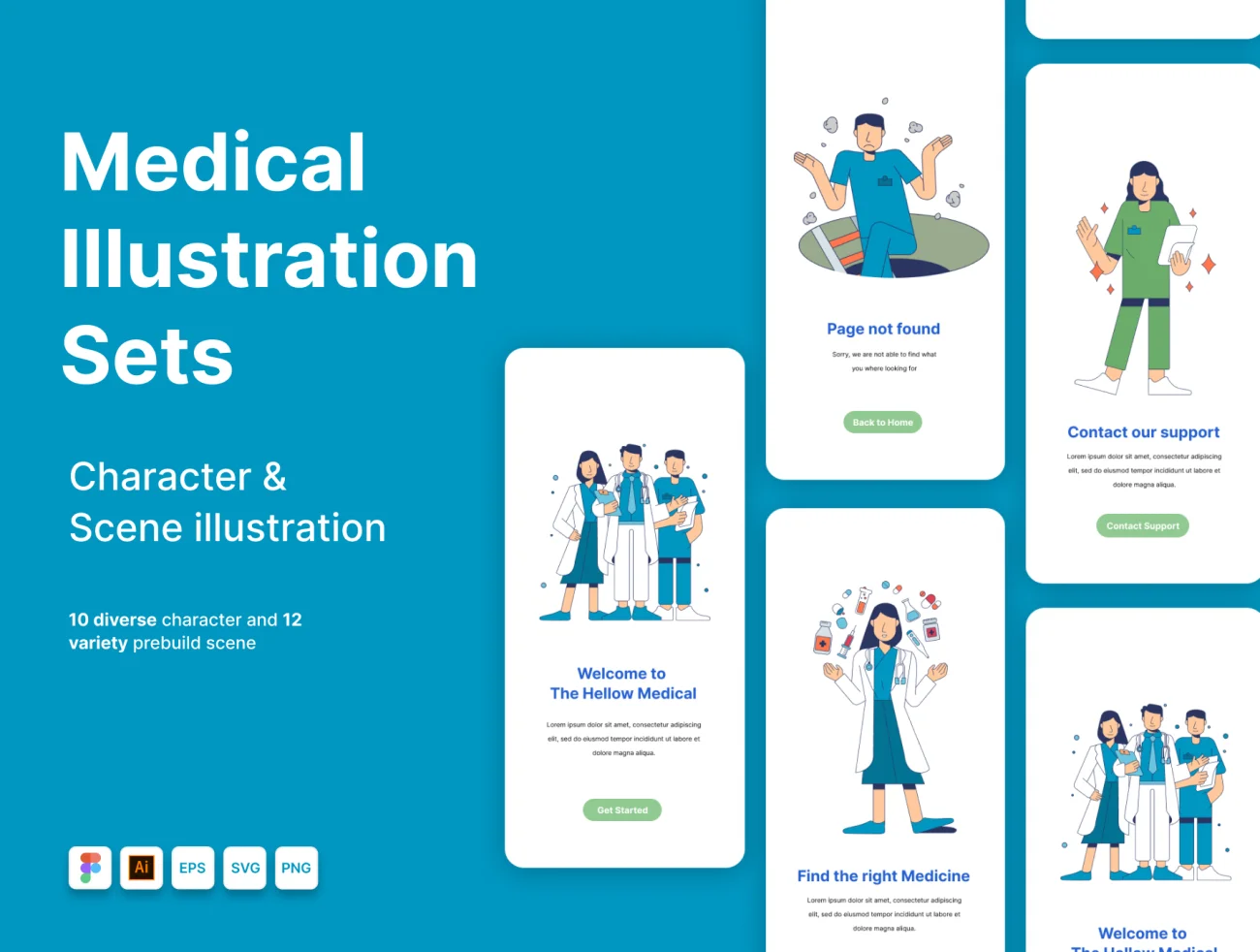 Medical Illustrations 医学插图-UI/UX、插画-到位啦UI