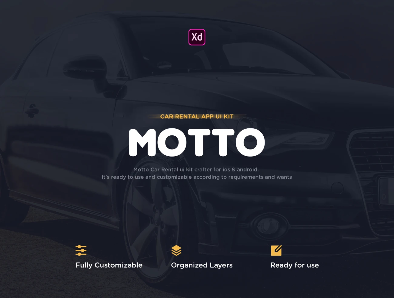 Motto Car Rental UI Kit 租车用户界面套件-UI/UX-到位啦UI