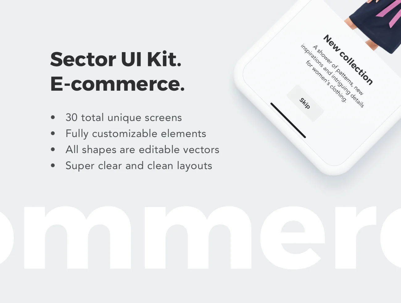 Sector UI Kit E commerce 行业用户界面套件电子商务-UI/UX-到位啦UI