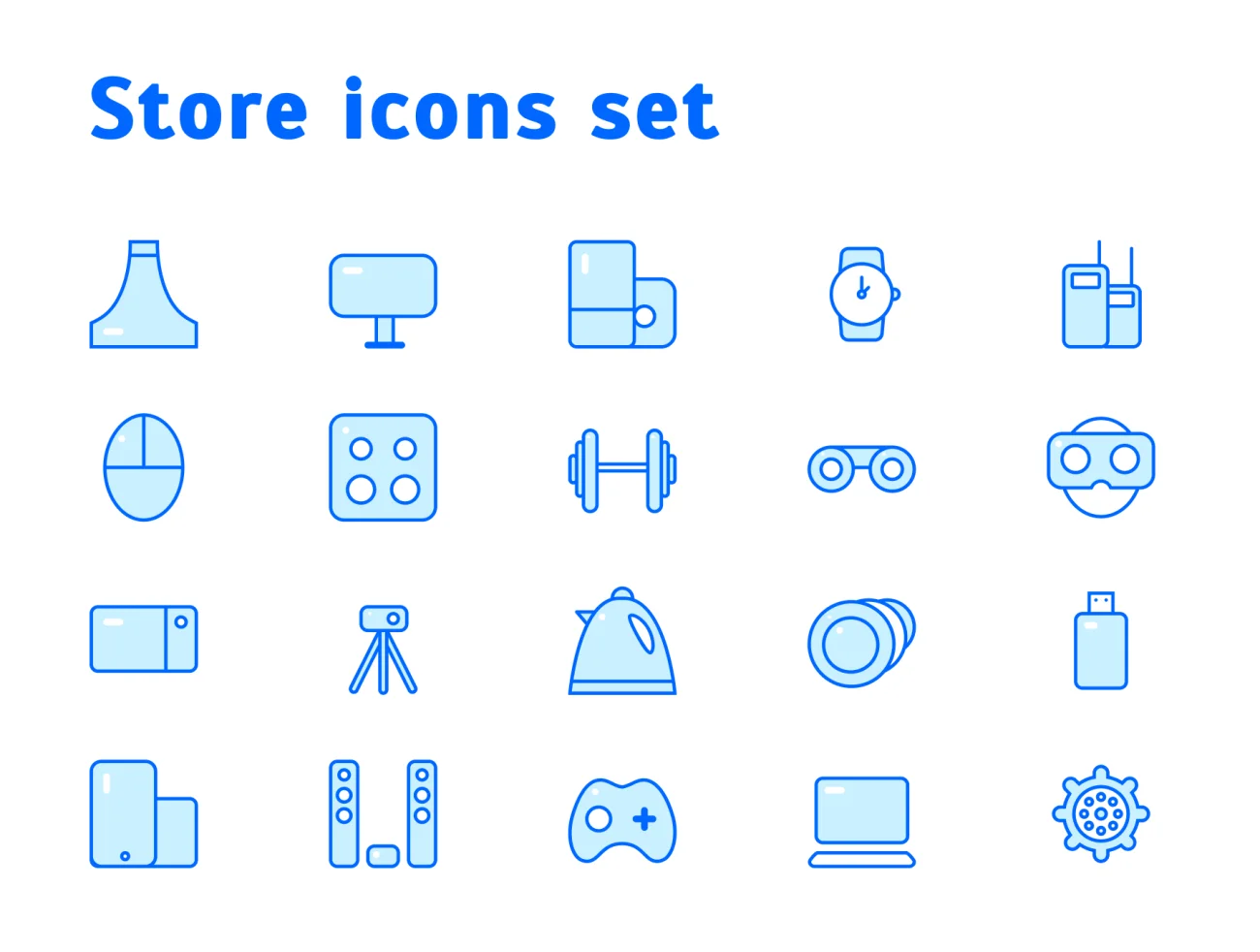 Store Icons Set 存储图标集-3D/图标、UI/UX-到位啦UI