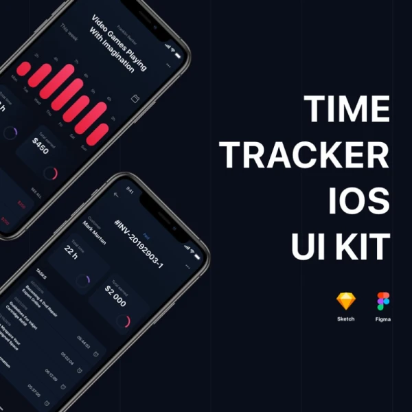 Timetracker iOS UI Kit Timetracker iOS用户界面套件