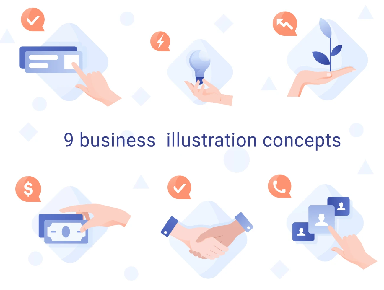 Business illustration pack 商业金融人物插图包-3D/图标、UI/UX、人物插画、场景插画、插画、金融理财-到位啦UI