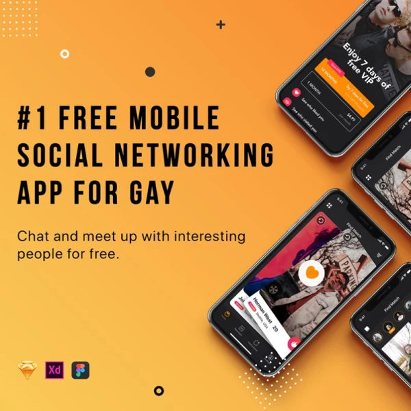 ManHunt Dating app UI Kit 同性约会交友app应用UI套件