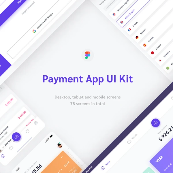 Payment App Web & Mobile UI 支付app应用Web和移动用户界面