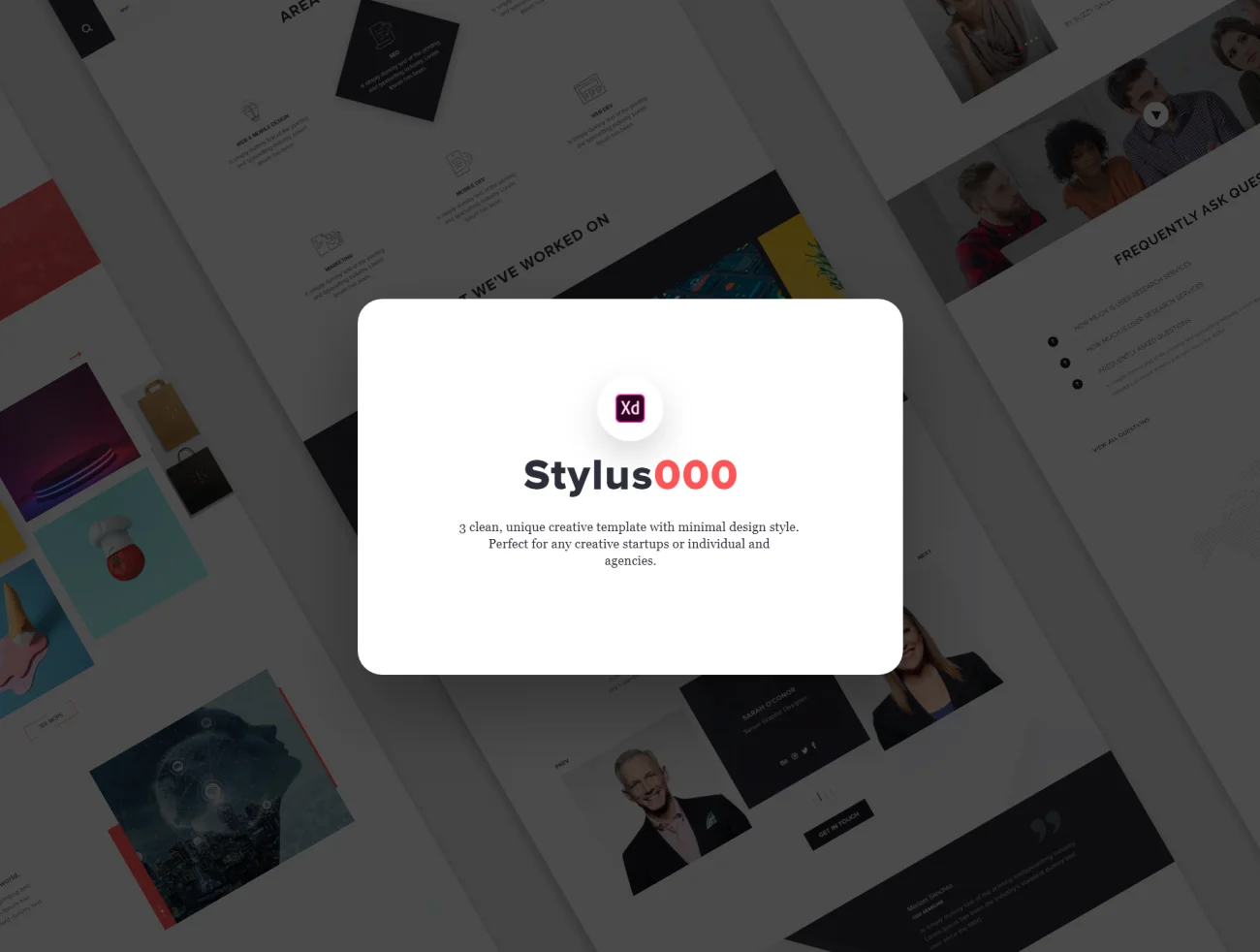 Stylus000 创意网站落地页模板-专题页面-到位啦UI