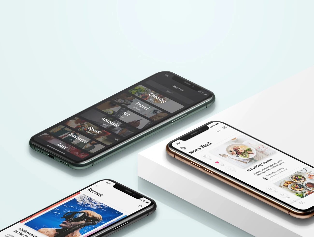 Isometric iPhone 11 pro scene mockup 苹果手机立体场景展示样机模型-产品展示、优雅样机、创意展示、办公样机、实景样机、手机模型、样机、简约样机、苹果设备-到位啦UI