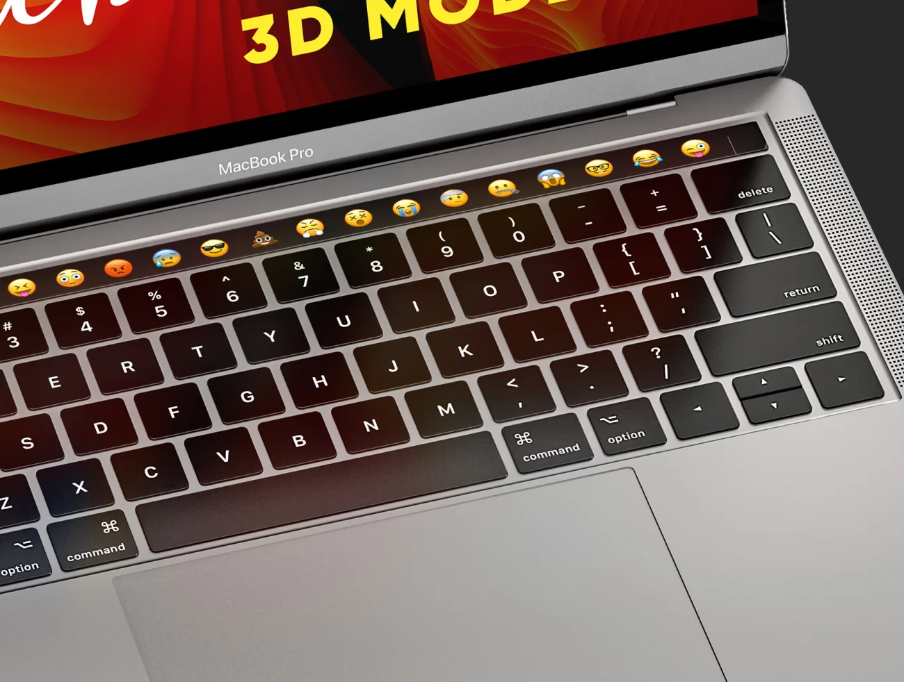 MacBook Pro 3D Model 苹果笔记本3D模型-UI/UX、样机-到位啦UI