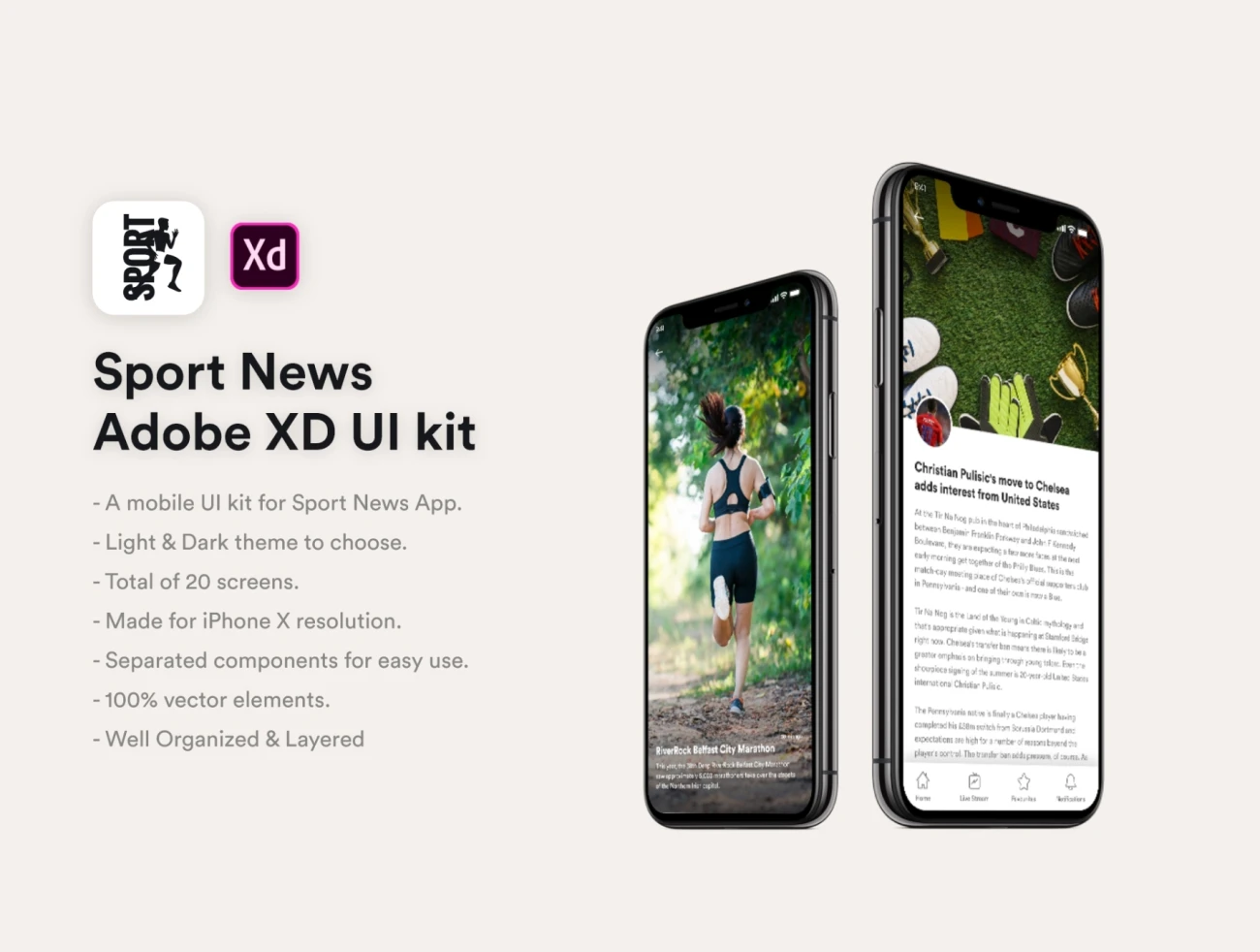 Sport News Concept Mobile App 体育新闻概念手机app应用-UI/UX-到位啦UI