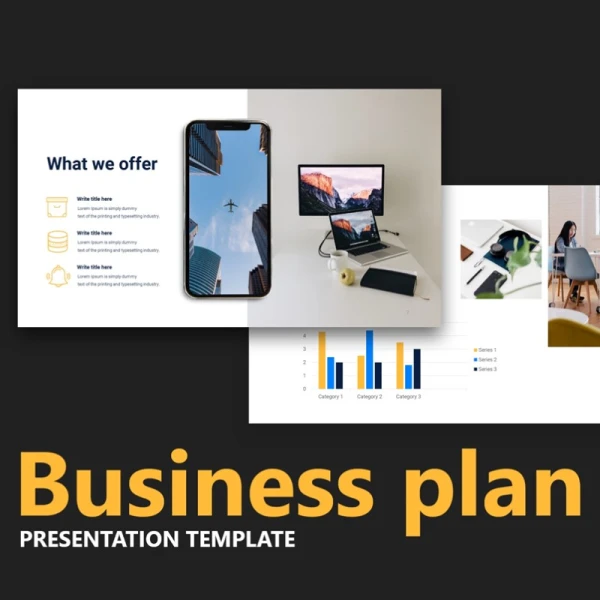 BUSINESS PLAN Presentation Template 商业计划金融业务智能科技BP ppt演示模板