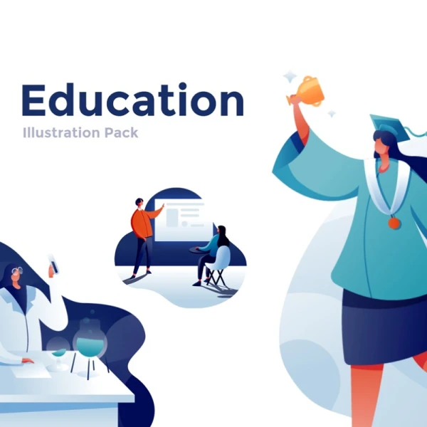 Education Illustration Pack 特色教育插图包