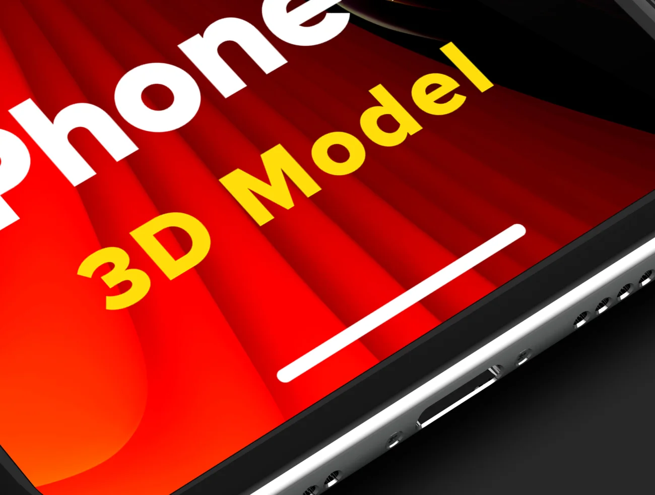 iPhone X 3D Model 苹果手机3D模型智能样机-产品展示、优雅样机、手机模型、样机、简约样机、苹果设备-到位啦UI