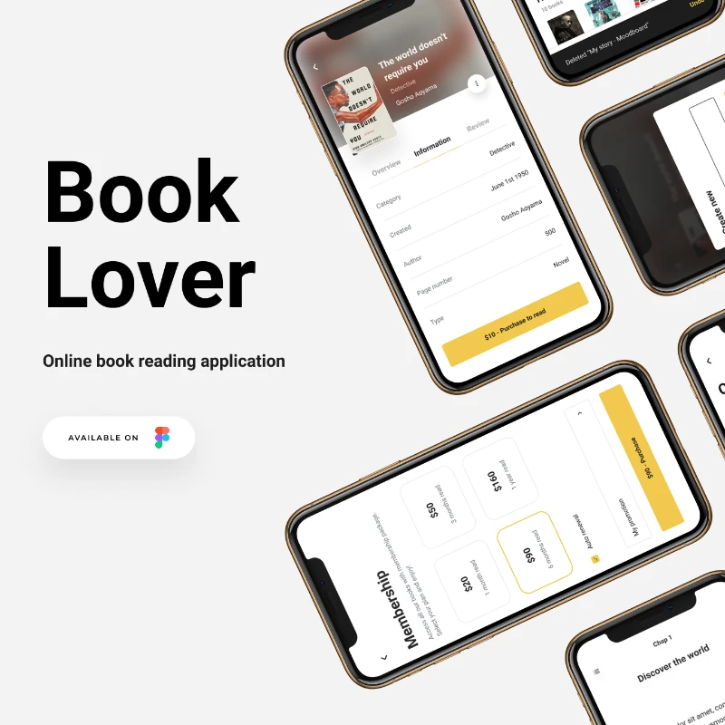 Book Lover Reading book online application 图书爱好者在线阅读图书app应用缩略图到位啦UI