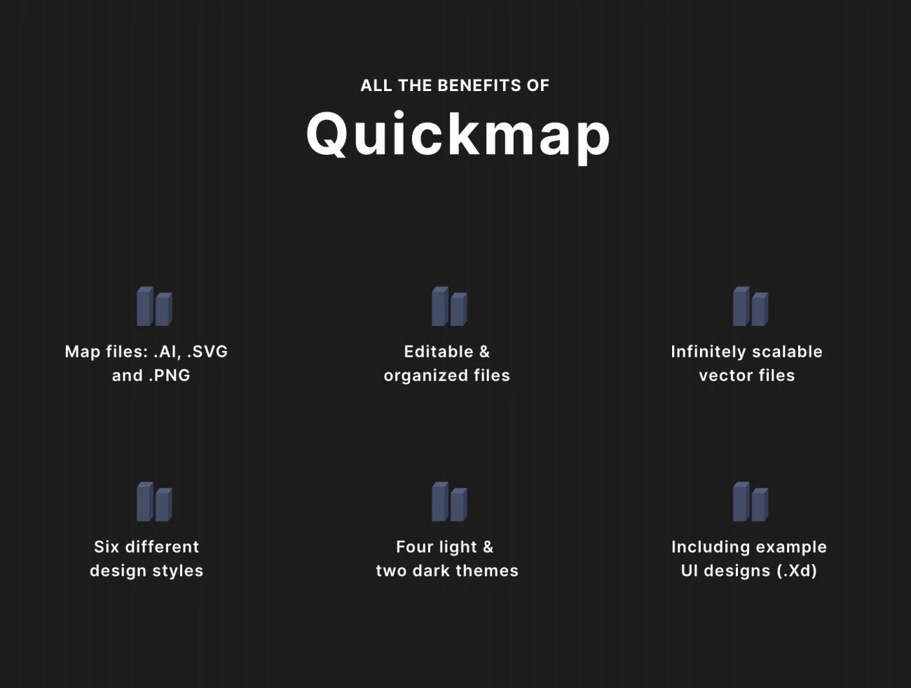 Quickmap 6 Vector Map Styles 6款趣味矢量地图样式主题包-UI/UX、插画-到位啦UI
