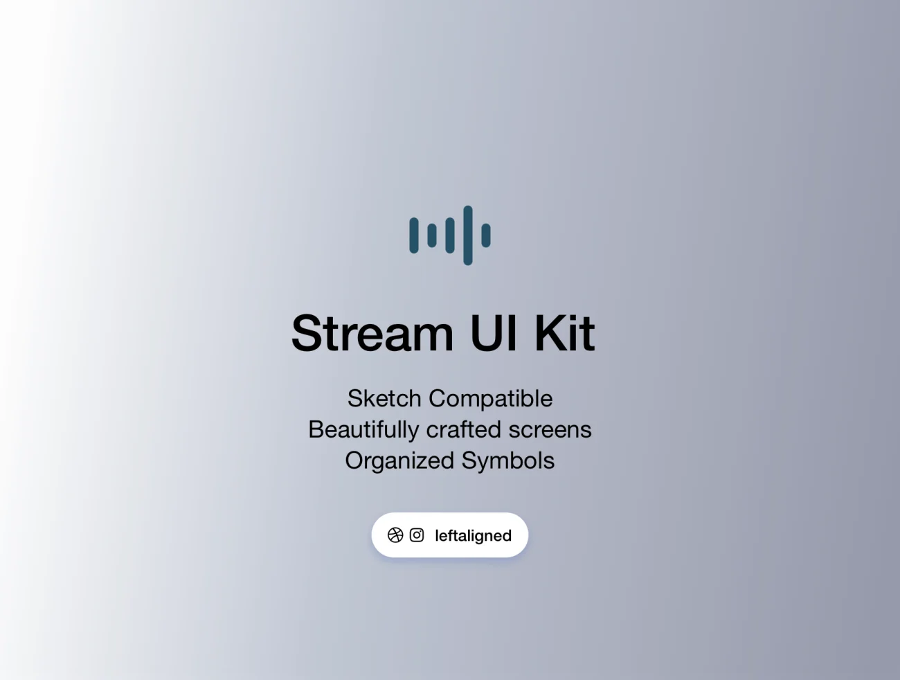 Stream Social Music UI Kit 社交流媒体音乐播放器用户界面设计套件-UI/UX、ui套件、应用、播放器、社交-到位啦UI