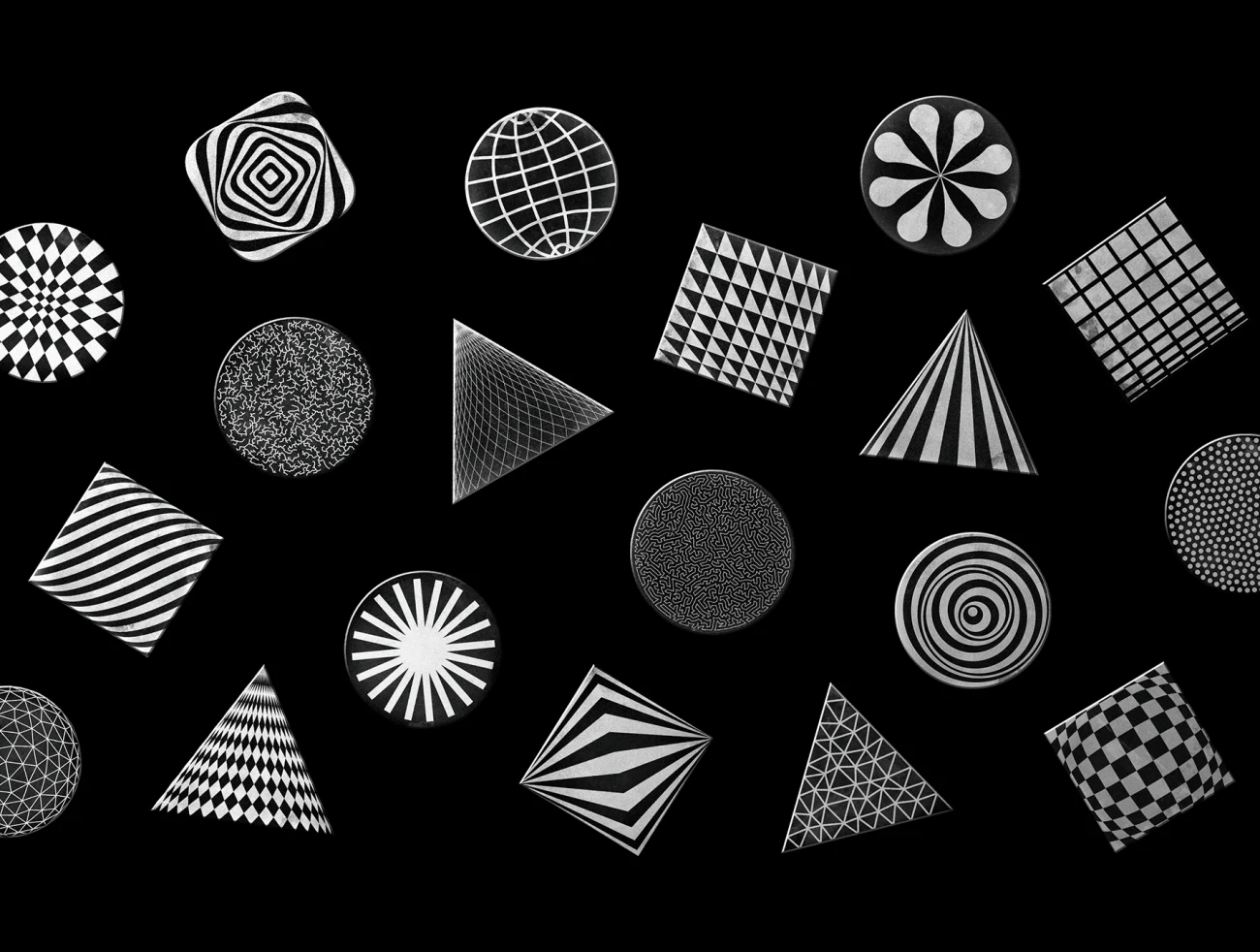 Abstract Shapes Backgrounds 100款高质量抽象几何图形及背景-海报素材、背景素材、设计元素-到位啦UI